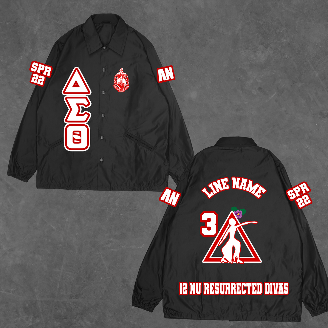 Lambda Nu 12 NU Resurrected Divas Line Jacket