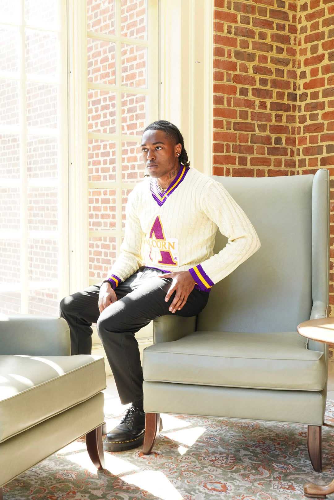 Alcorn State University Cableknit Sweater