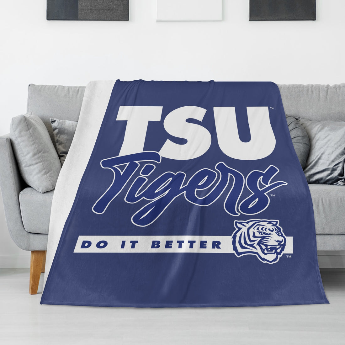 TSU Does It Better Long Vertical Flannel Breathable Blanket (4 Sizes)