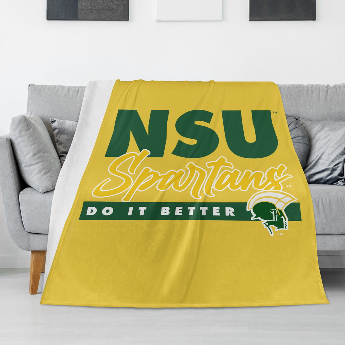 NSU Does It Better Long Vertical Flannel Breathable Blanket (4 Sizes)