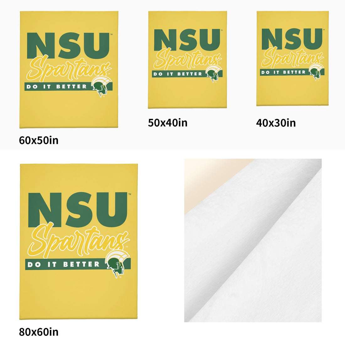 NSU Does It Better Long Vertical Flannel Breathable Blanket (4 Sizes)