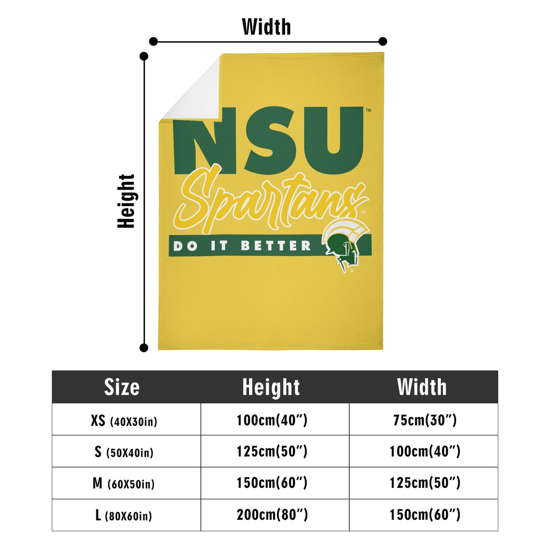 NSU Does It Better Long Vertical Flannel Breathable Blanket (4 Sizes)