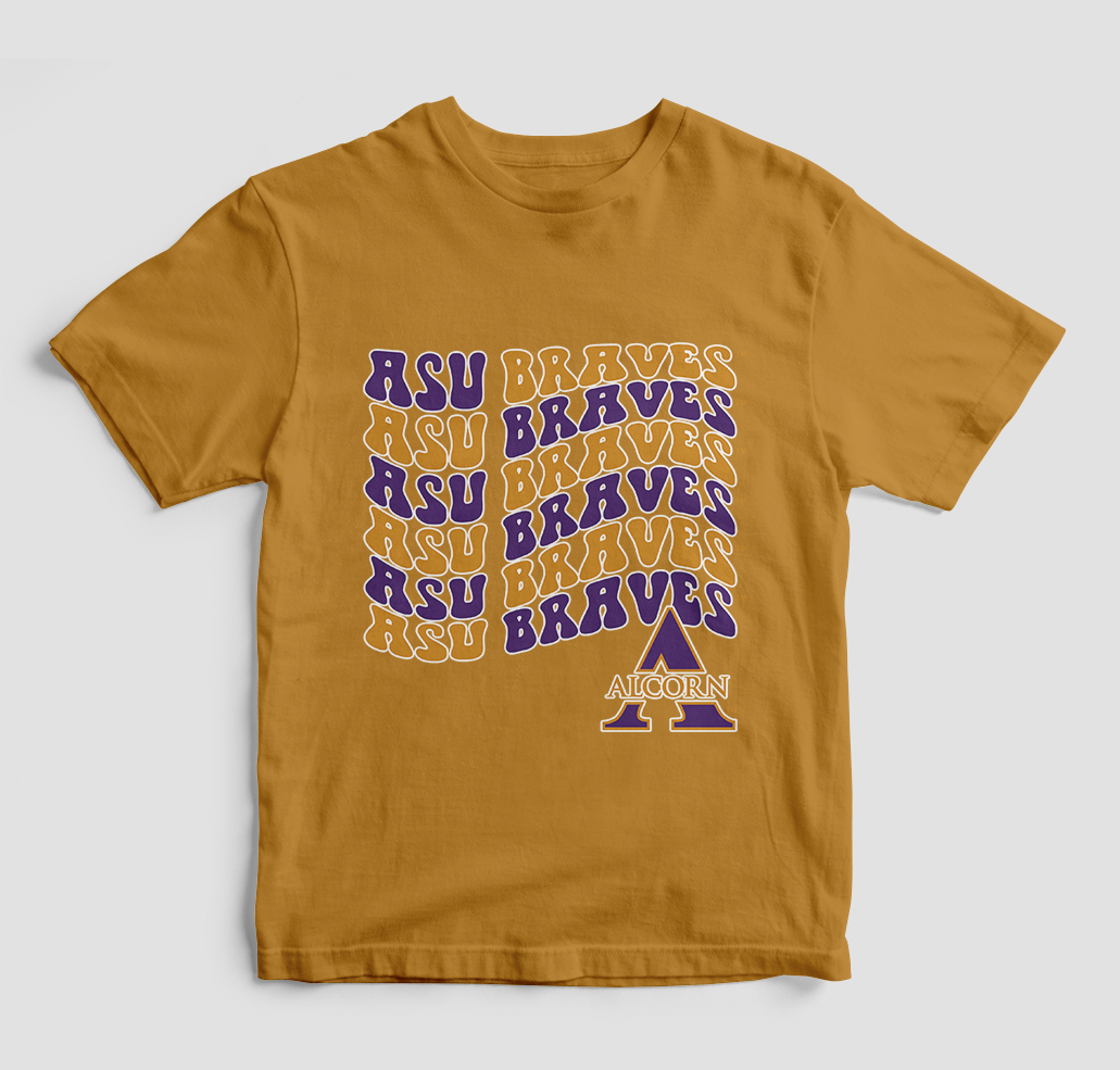 Groovy Alcorn State Braves T-Shirt (Various Colors)