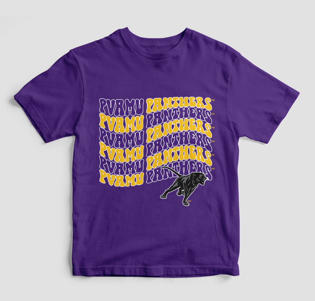 Groovy Pvamu Panthers T-Shirt (Various Colors)