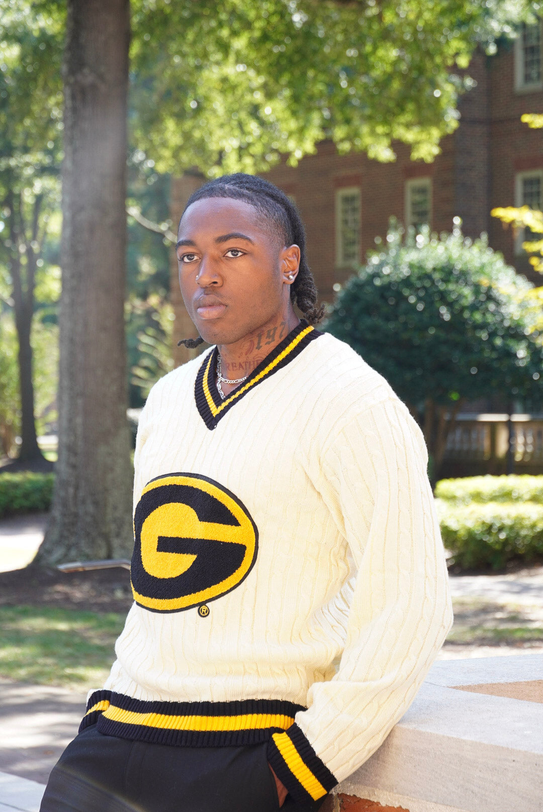 Grambling State University Cableknit Sweater