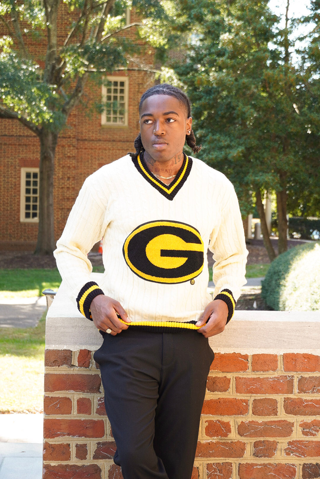 Grambling State University Cableknit Sweater