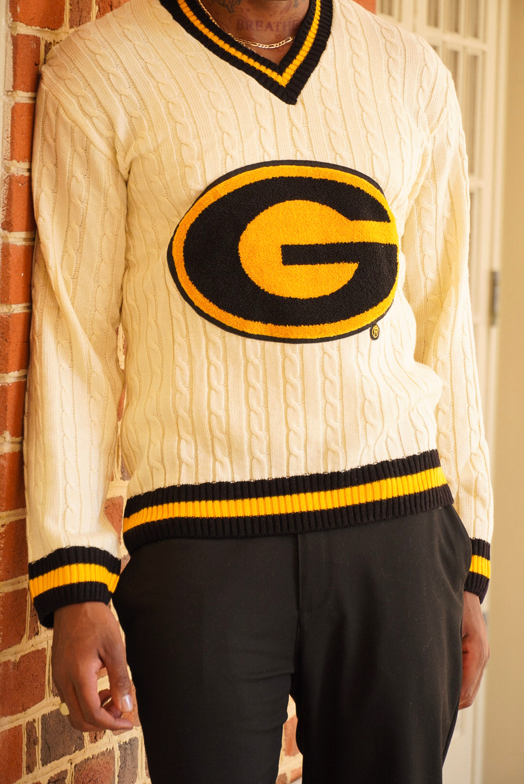 Grambling State University Cableknit Sweater