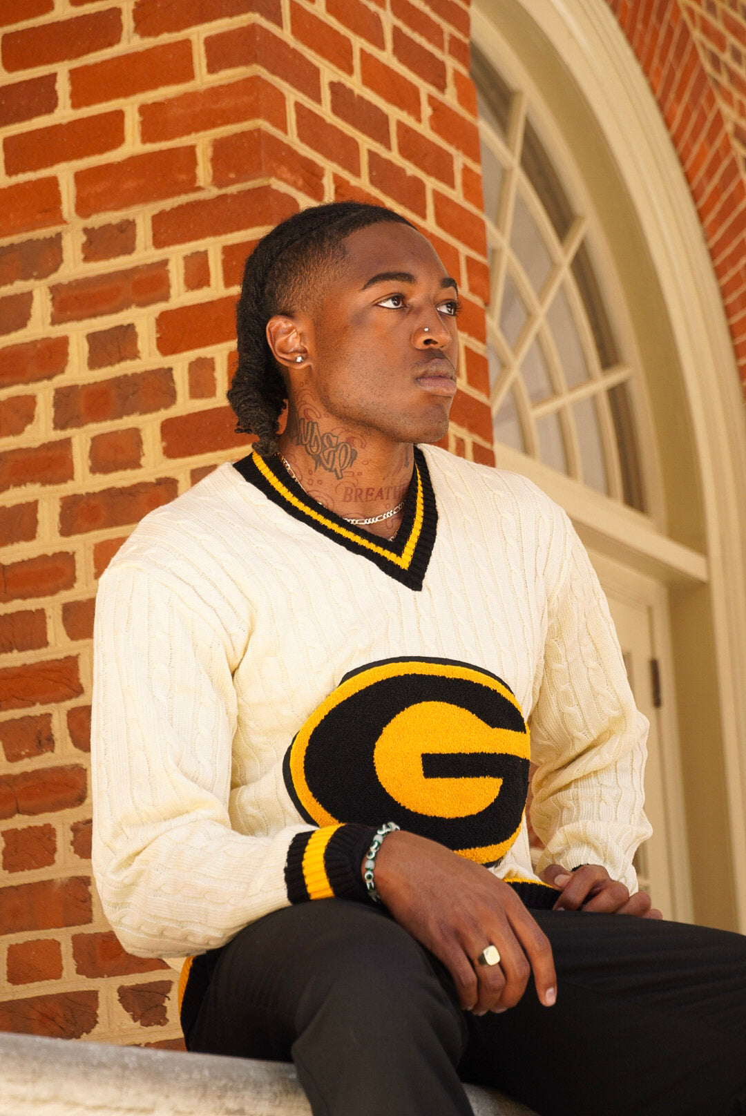 Grambling State University Cableknit Sweater