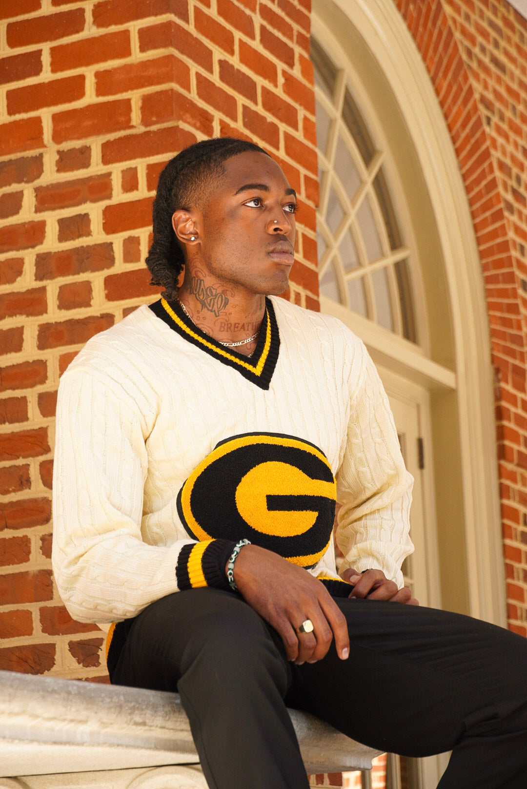 Grambling State University Cableknit Sweater