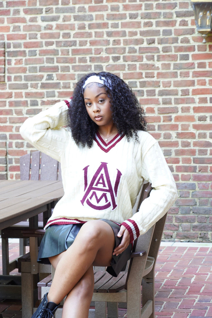 AAMU University Cableknit Sweater