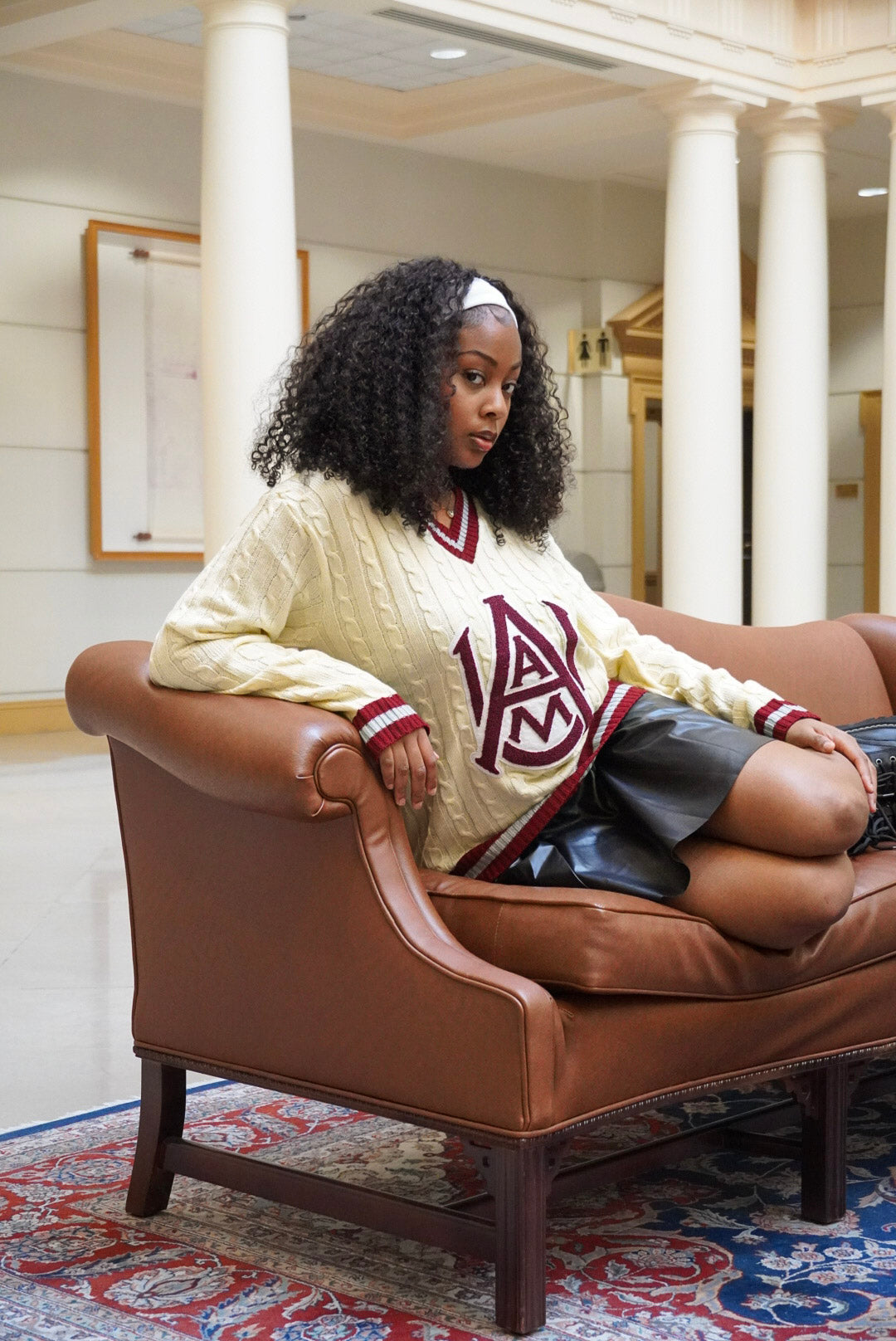 AAMU University Cableknit Sweater