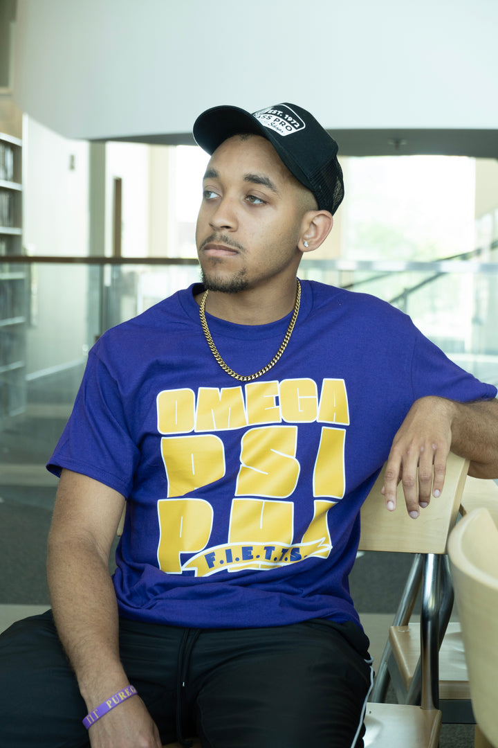 OMEGA PSI PHI BLOCK SHIRT (Various Colors)