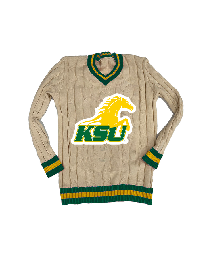 KSU Cableknit Sweater