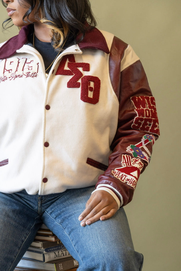 LUX Delta Sigma Theta Leather Lettermen [PRE-ORDER SHIPS FEB 18]