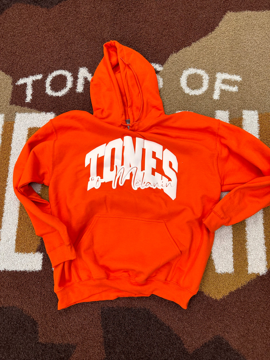 Orange Tones of Melanin Puff Hoodie