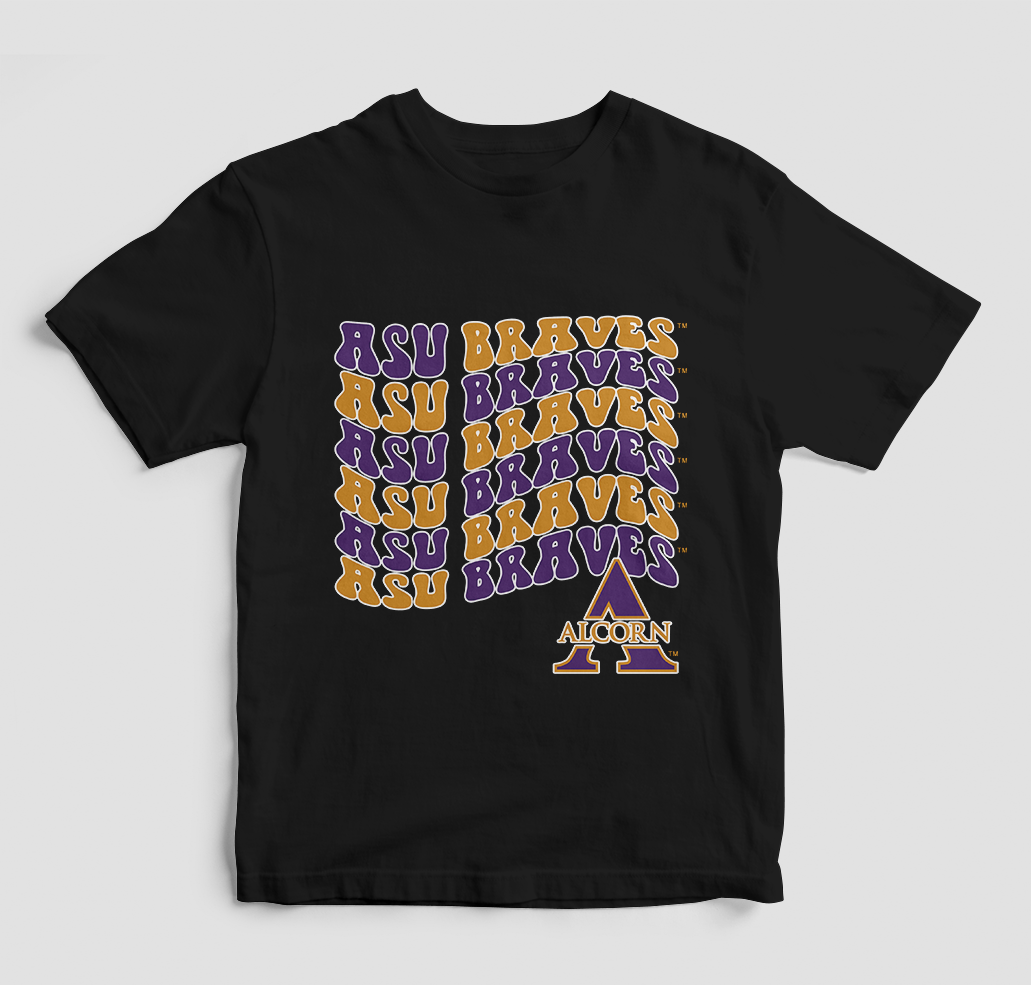 Groovy Alcorn State Braves T-Shirt (Various Colors)