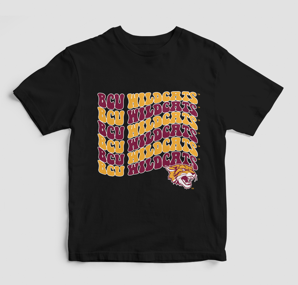 Groovy Bethune Cookman Wildcats T-Shirt (Various Colors)