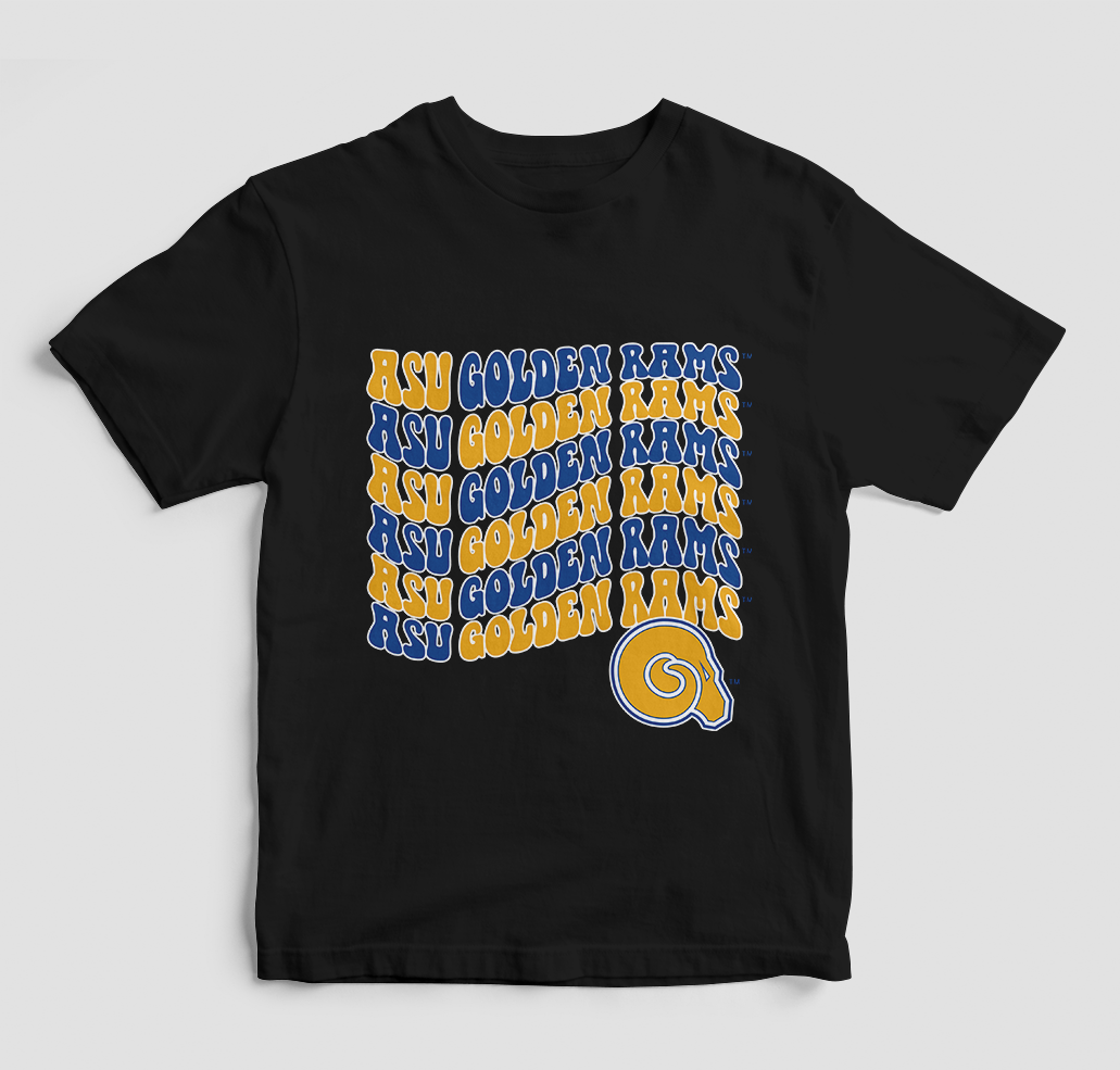 Groovy Alcorn State Golden Rams T-Shirt (Various Colors)