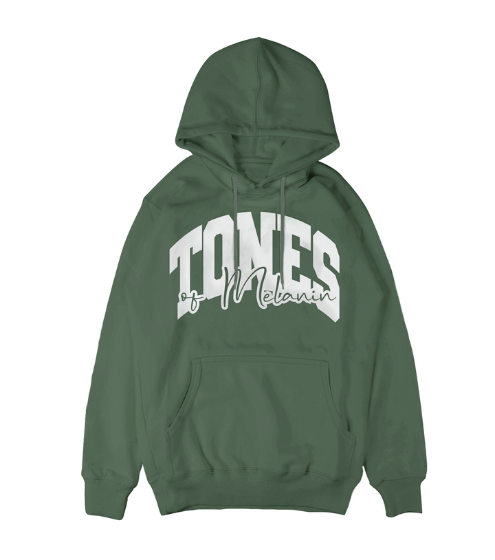 Military Green Tones of Melanin Puff Hoodie