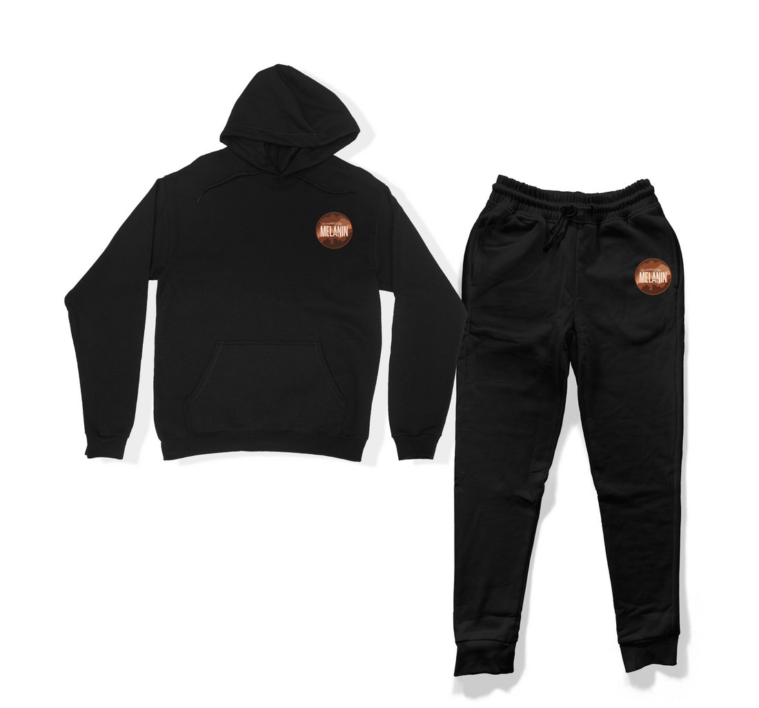 Black Signature Tones Silicon Logo Sweatsuit