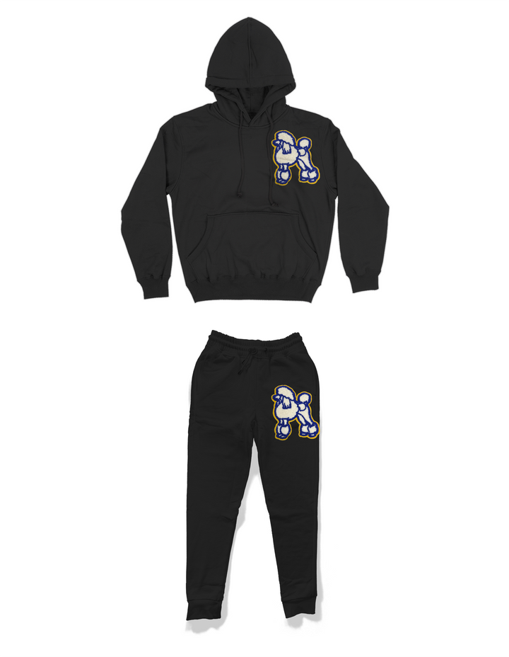 Poodle Sweatsuit Black (UNISEX SIZED)