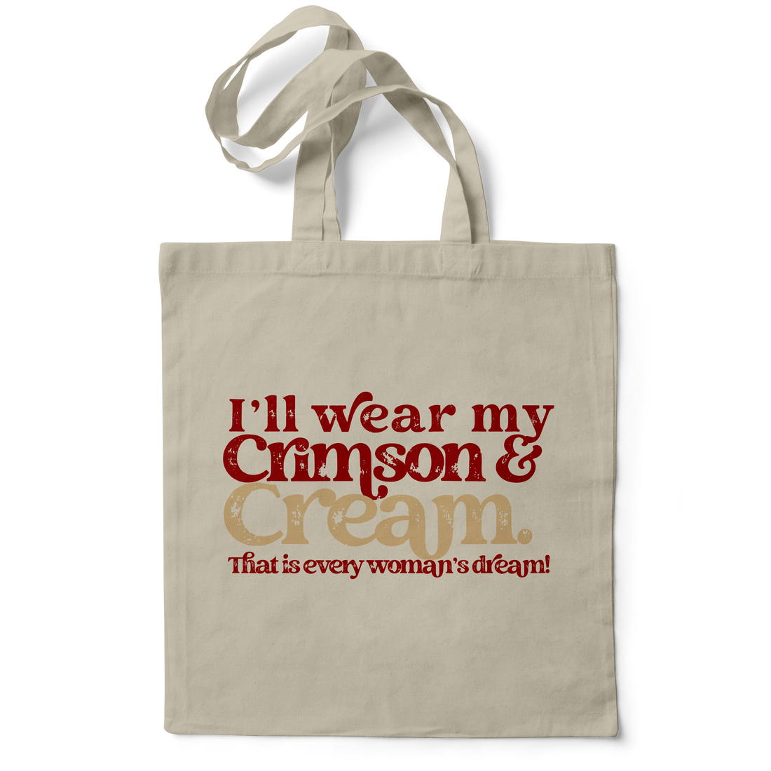 Lady of Crimson and Cream tote