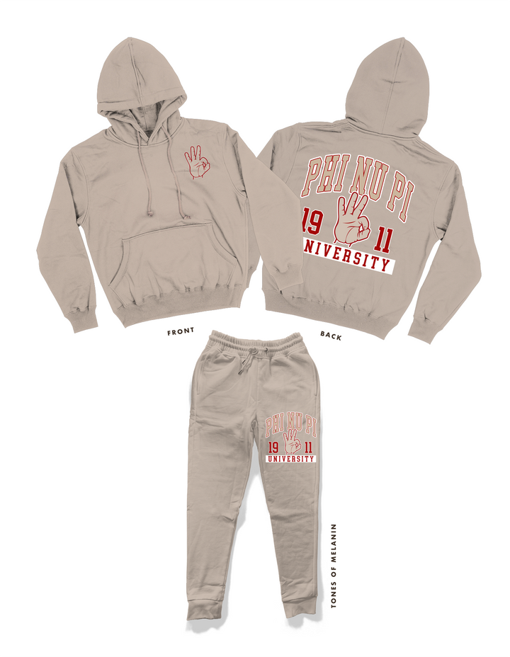 Phys Ed - Phi Nu Pi University Sweatsuit (Various Colors) Kappa