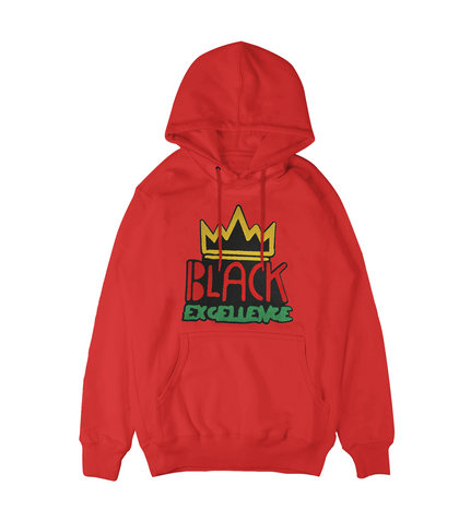 Red Black Excellence Chenille Patch Hoodie