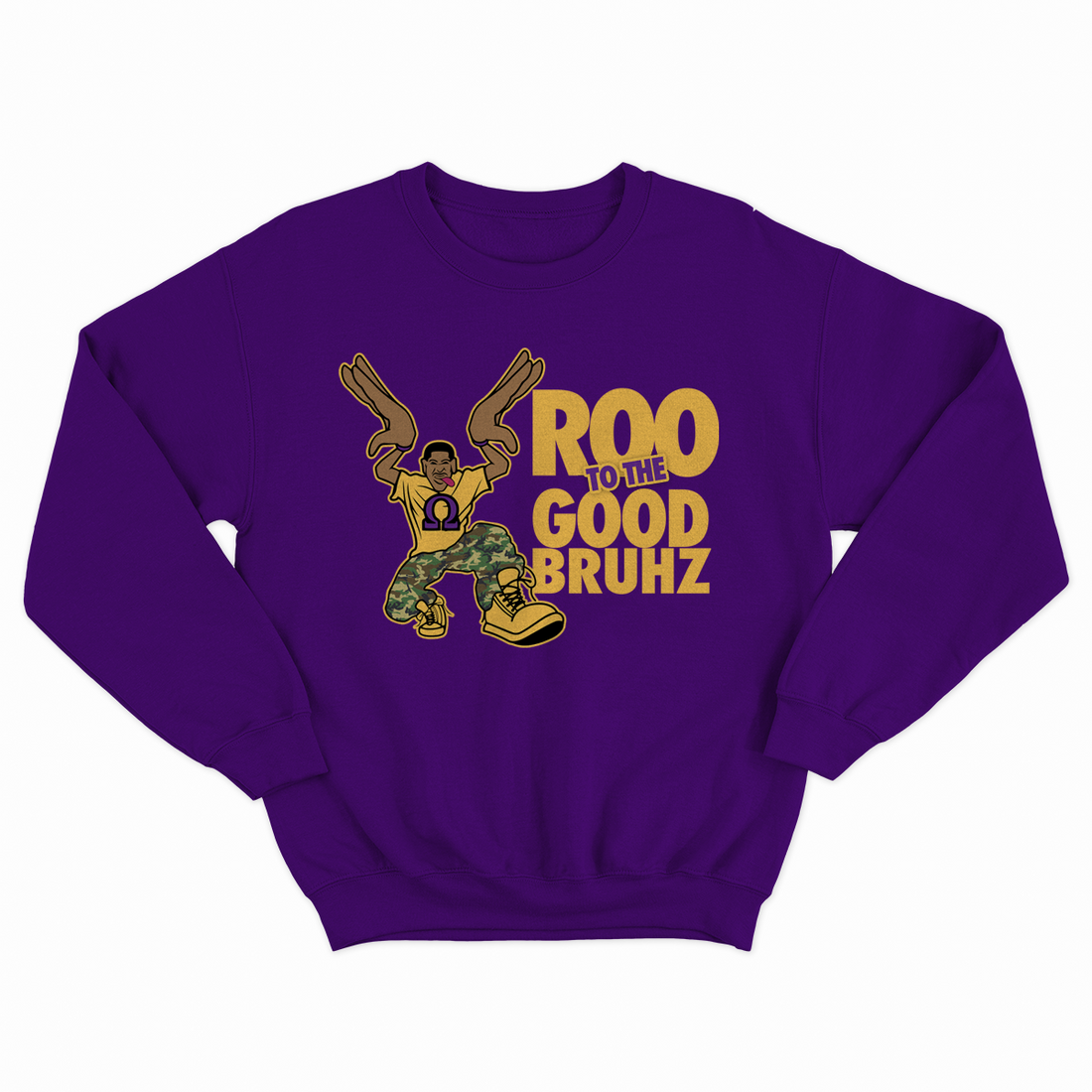 Purple ROO To The Bruhz Crewneck