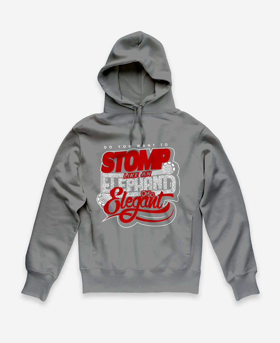 Grey Stomp Like an Elephant Hoodie