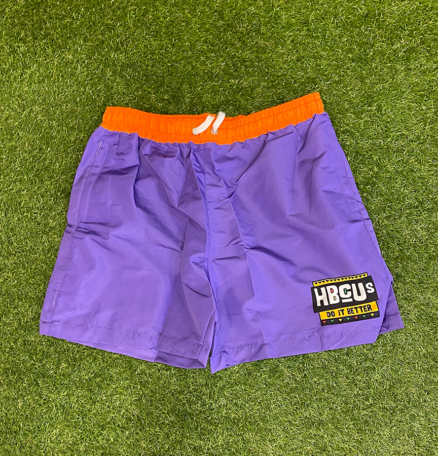 PURPLE AND ORANGE HBCUS DO IT BETTER SUMMER SHORTS