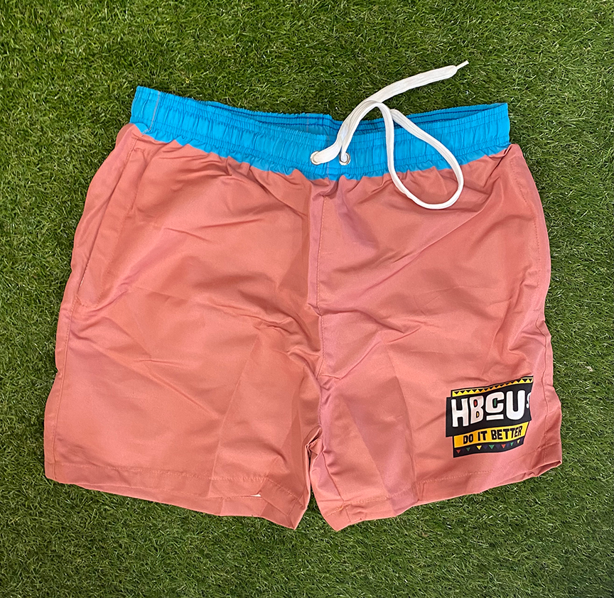 PEACH AND TEAL HBCUS DO IT BETTER SUMMER SHORTS