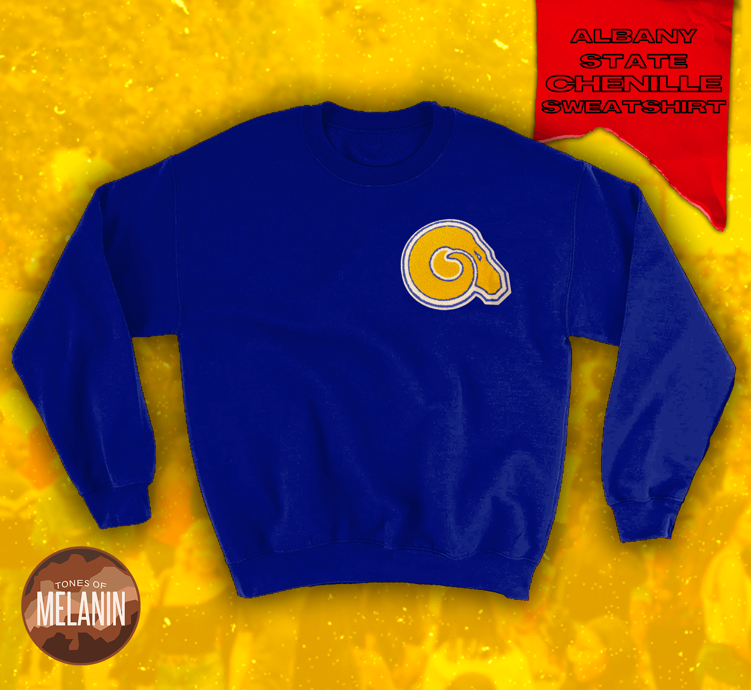 Blue Golden Rams Crewneck