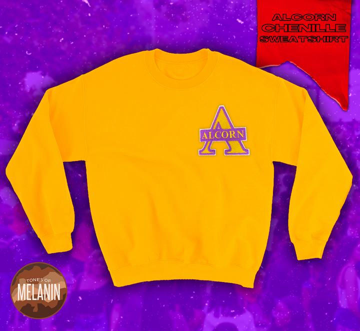 Gold Alcorn Chenille Sweatshirt - Tones of Melanin