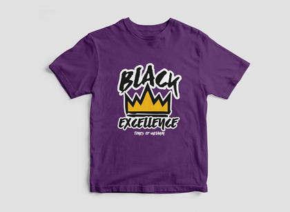 NEW Purple Black Excellence T-Shirt - Tones of Melanin