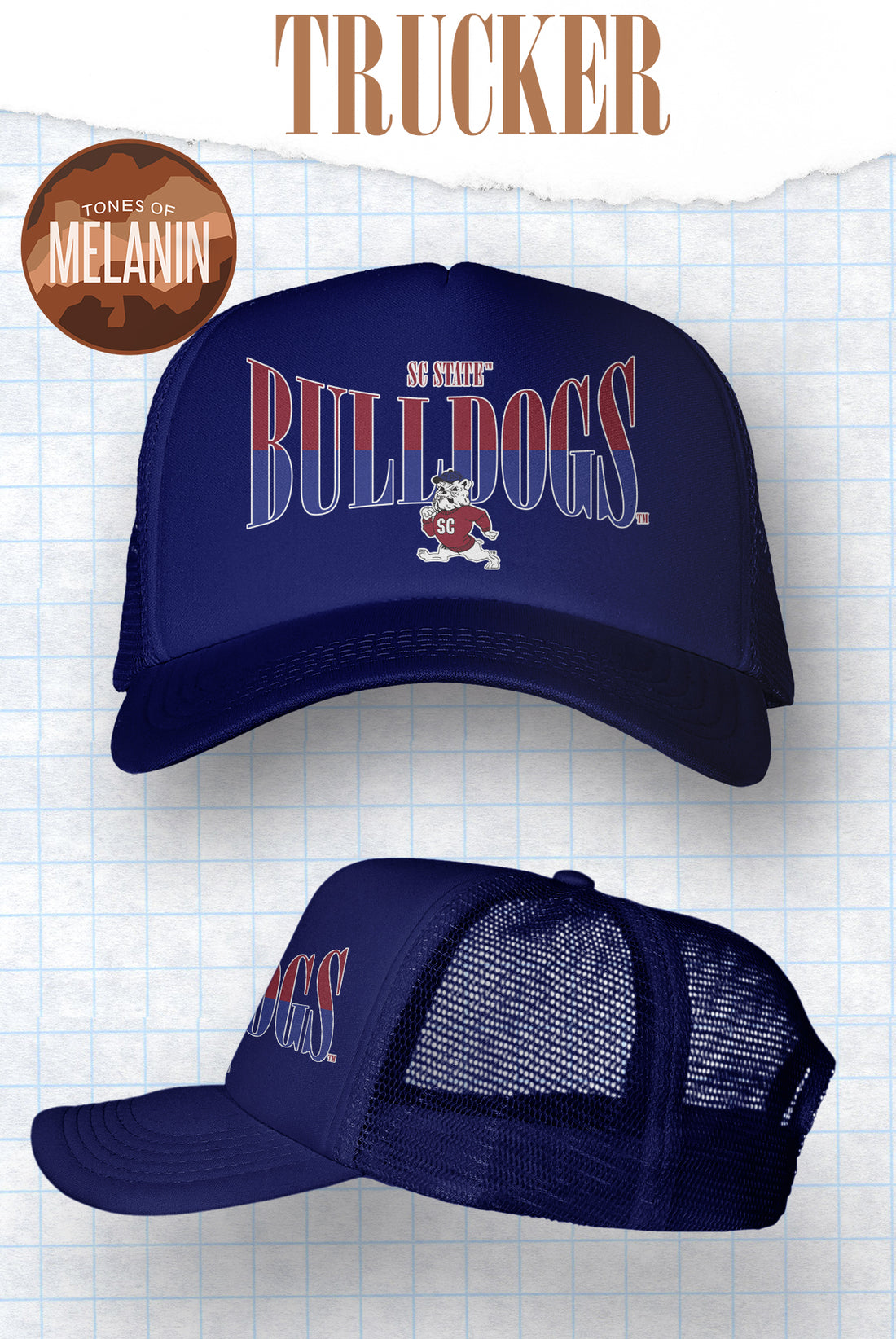 Blue SC State Trucker Hat