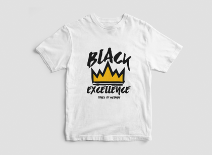 NEW White Black Excellence T-Shirt - Tones of Melanin
